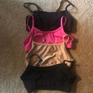 Lot of 4 large child bra tops for dance